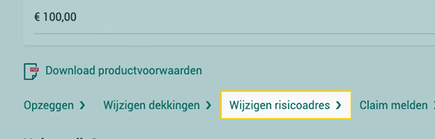 Change risk address