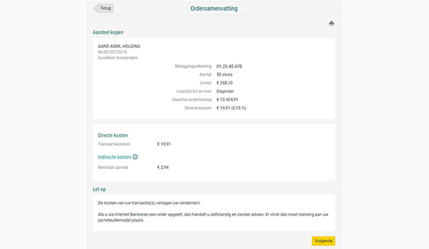Order details