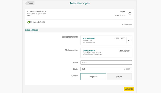 Aandeel verkopen