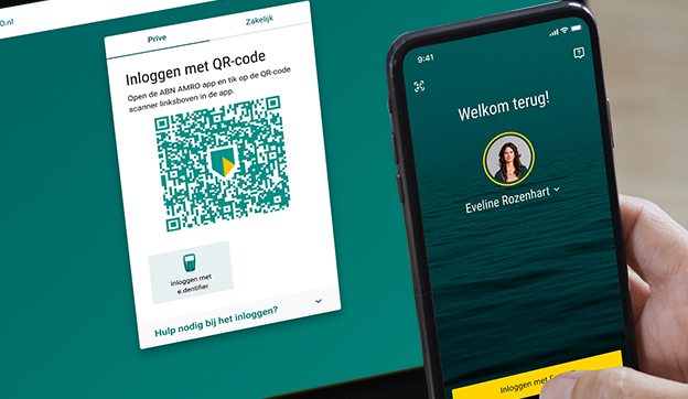 Stap 2 inloggen met een QR-code