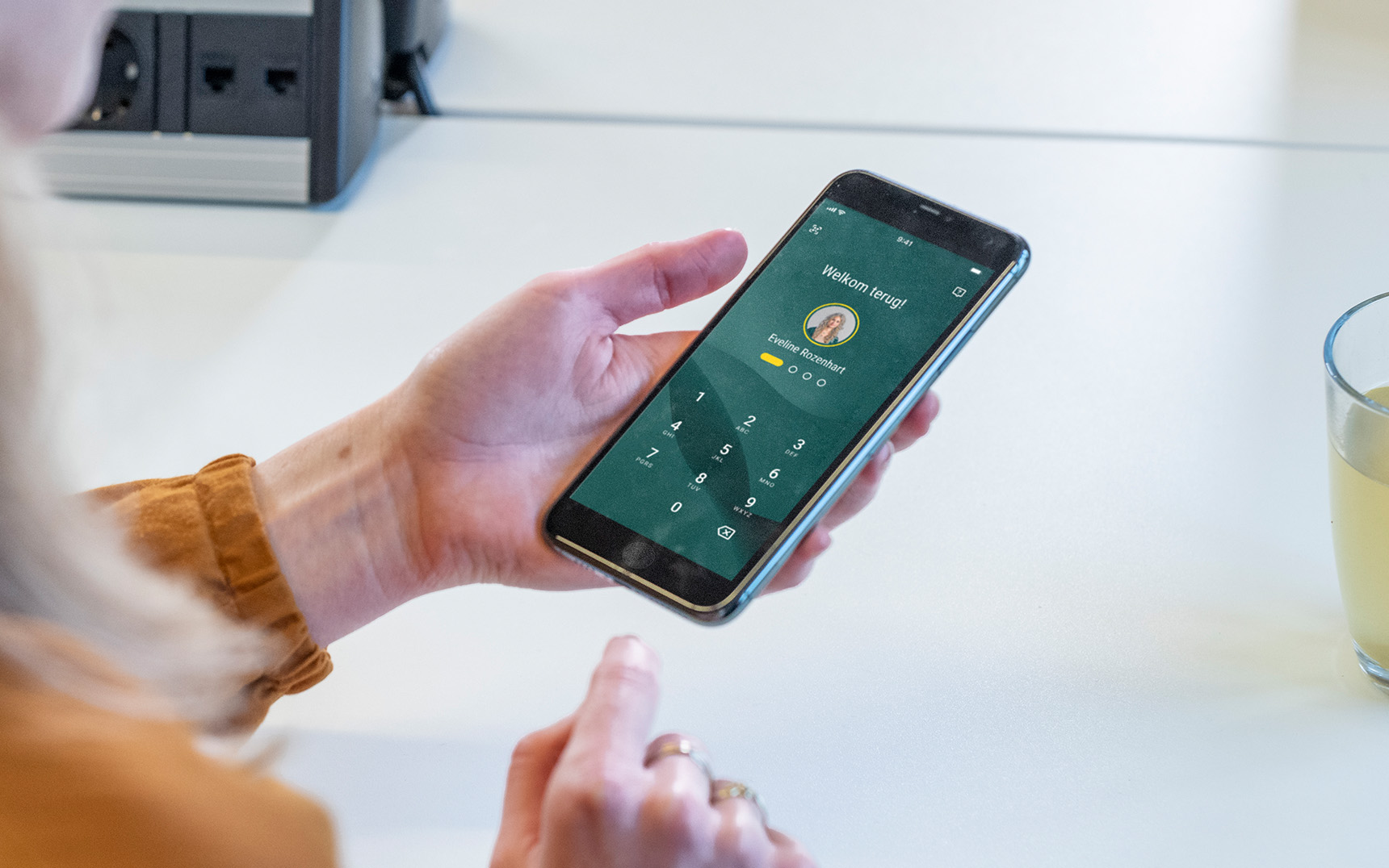 Inlogscherm van de app