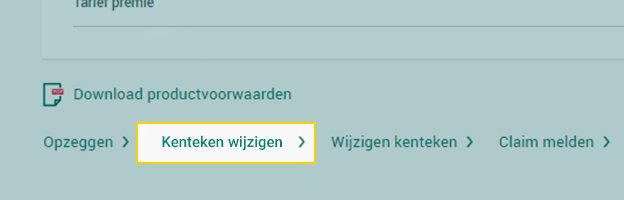 Kenteken wijzigen